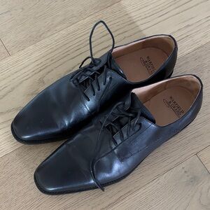 Warfield & Grand Black Leather Oxfords